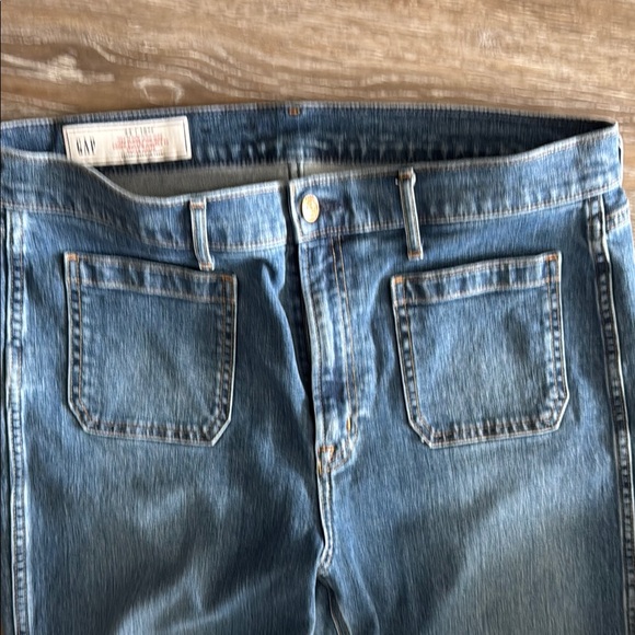 GAP Blue Flare Wide Leg Jeans New sz 33 - Picture 2 of 5